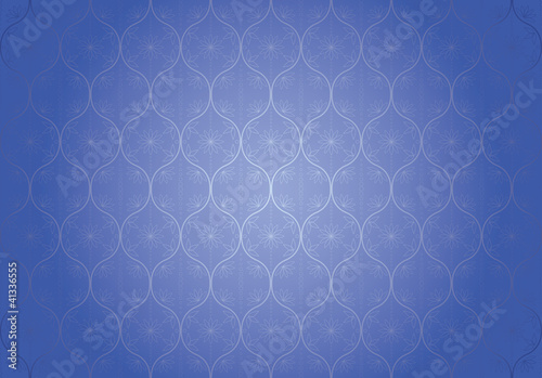 blue abstract seamless floral pattern vector illustration