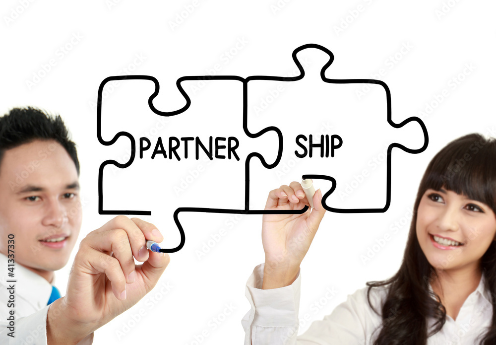 man and woman business partnership man and woman business partnership