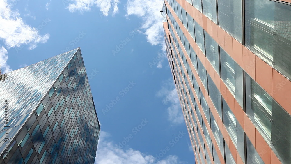 Timelaps of Skyscraper and sky