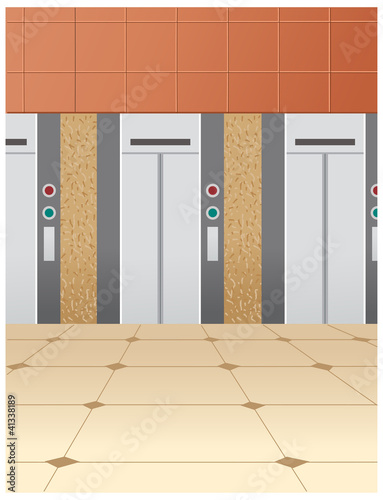 Elevators in lobby
