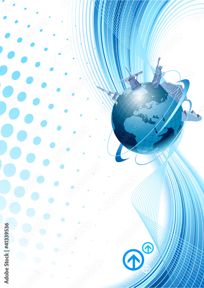 Fototapeta premium Blue Waves&Earth