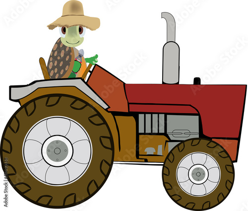 contadino sul trattore