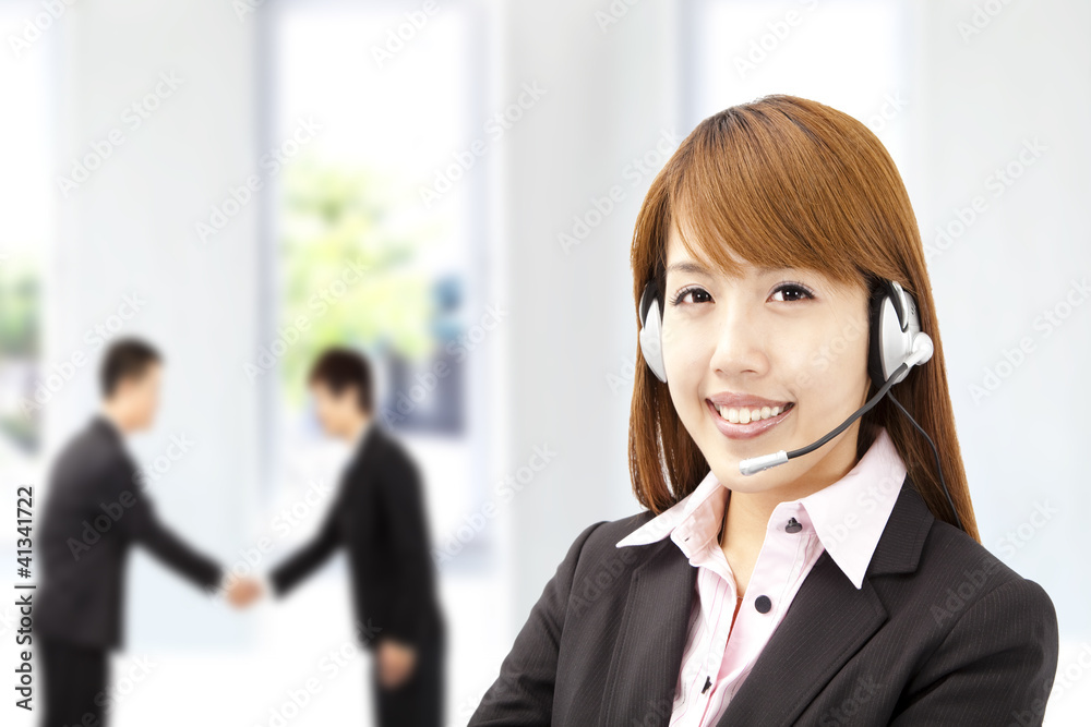 businesswoman customer service on the phone businesswoman customer service on the phone