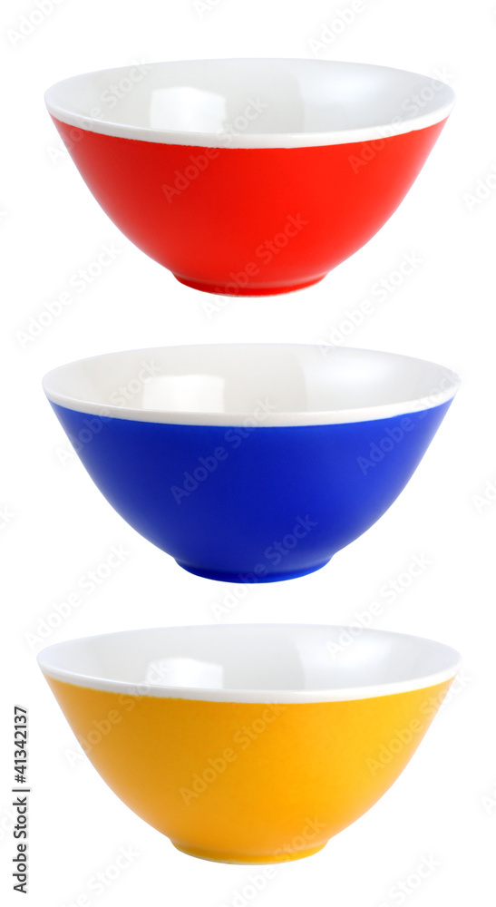 Ceramic bowls isolated on white background Ceramic bowls isolated on white background