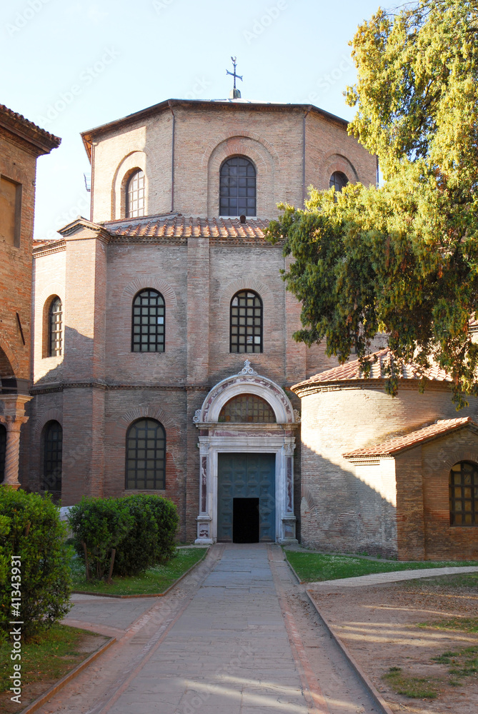 Italy Ravenna St Vitale basilica main entry