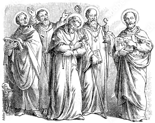 Showing various Christian saints