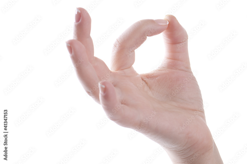 Hand showing OK Hand showing OK