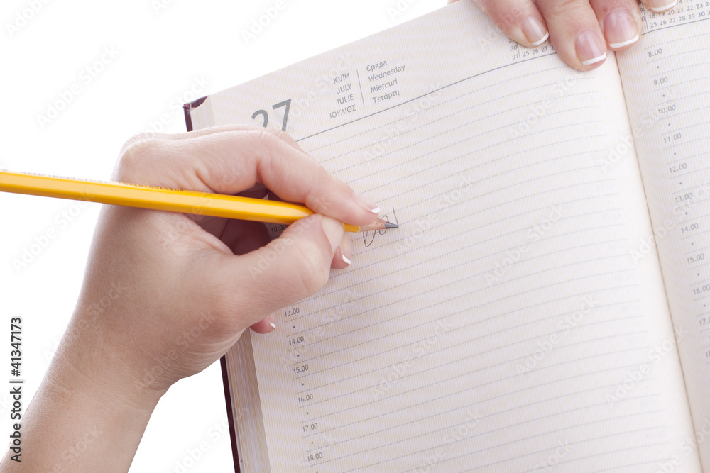 Write in a notebook Write in a notebook