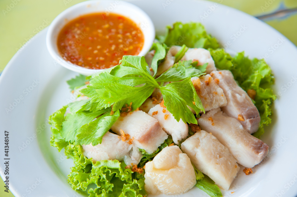 fresh steam fish with seafood sauce fresh steam fish with seafood sauce