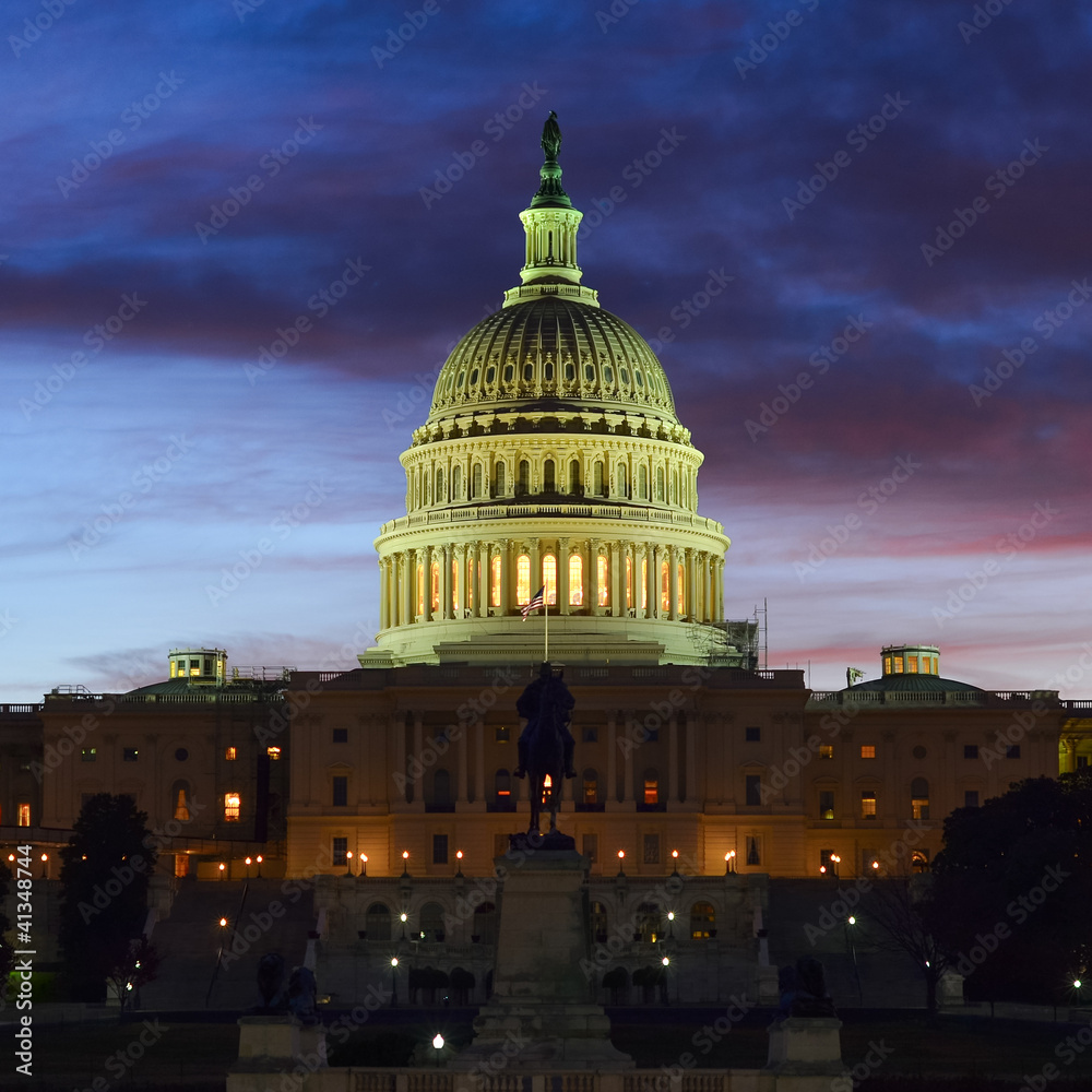 United States Capitol Building at night - Washington D.C. United States of America