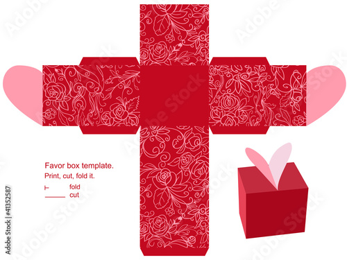 Gift box template