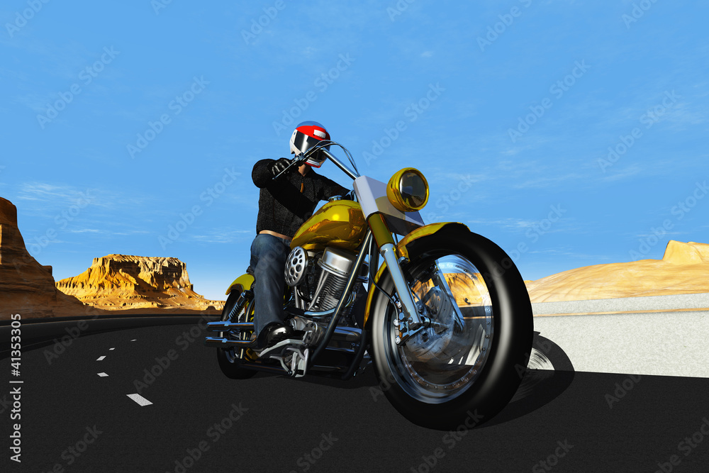 Obraz premium Motocyklista