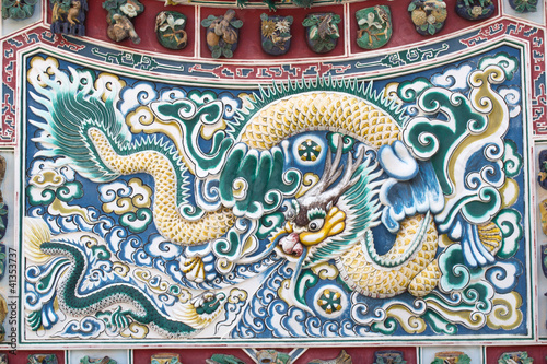 Dragon painting in Chinese temple