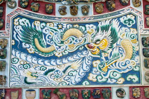 Dragon painting in Chinese temple