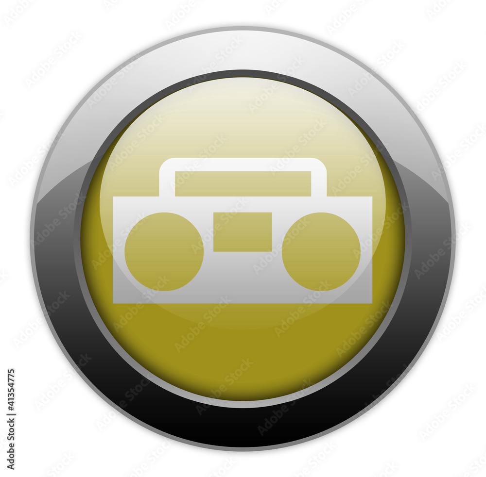Yellow Metallic Orb Button 
