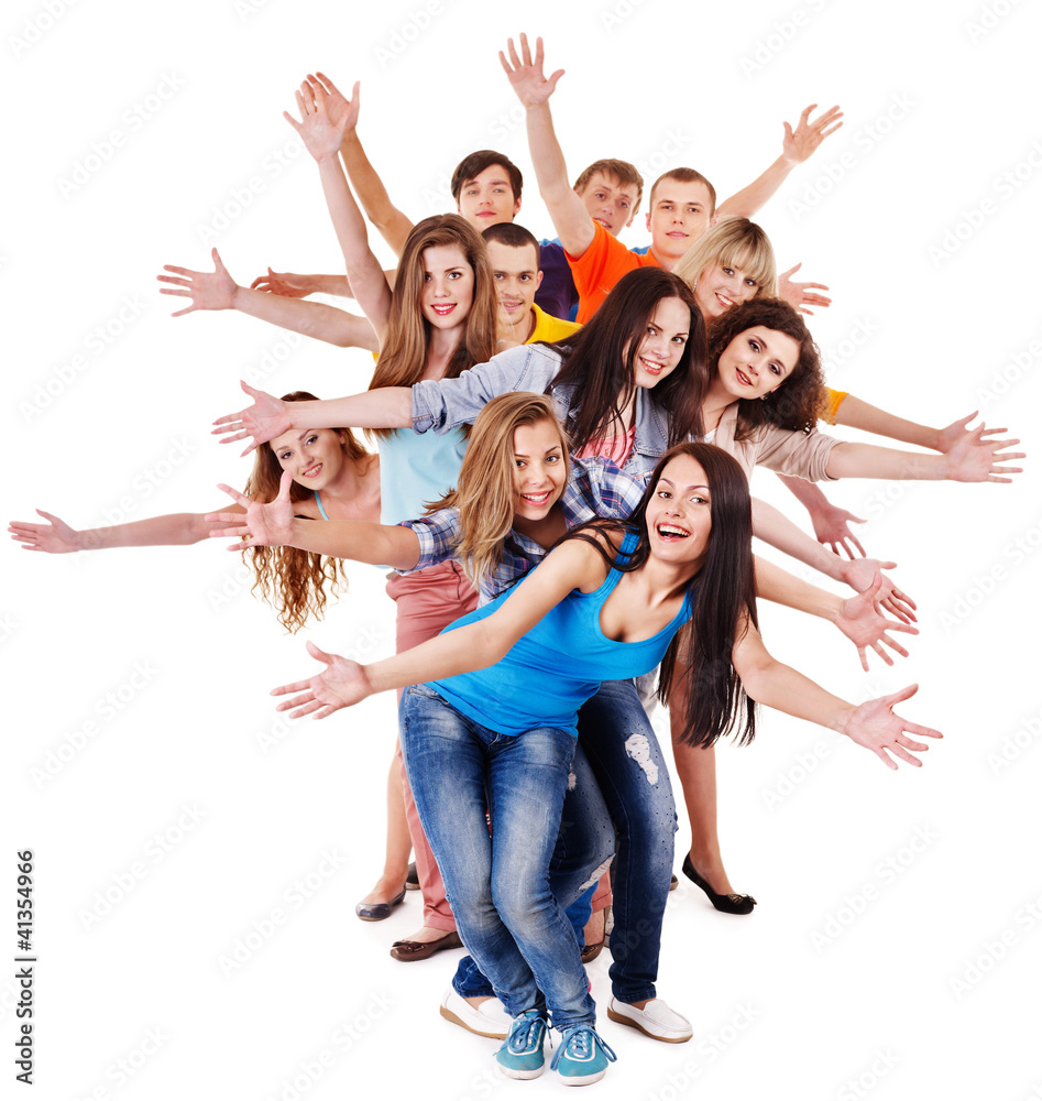 Group people isolated. Group people isolated.