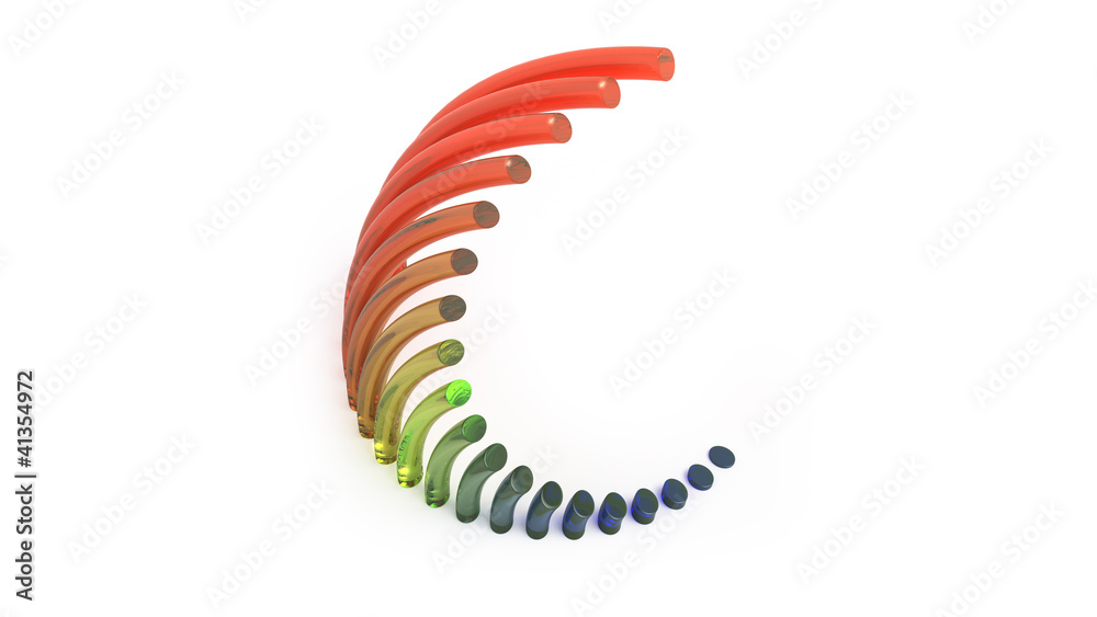 Obraz premium 3d chart made from glass