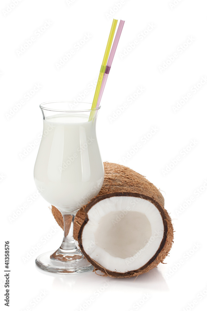 Coconut cream cocktail and coconuts Coconut cream cocktail and coconuts