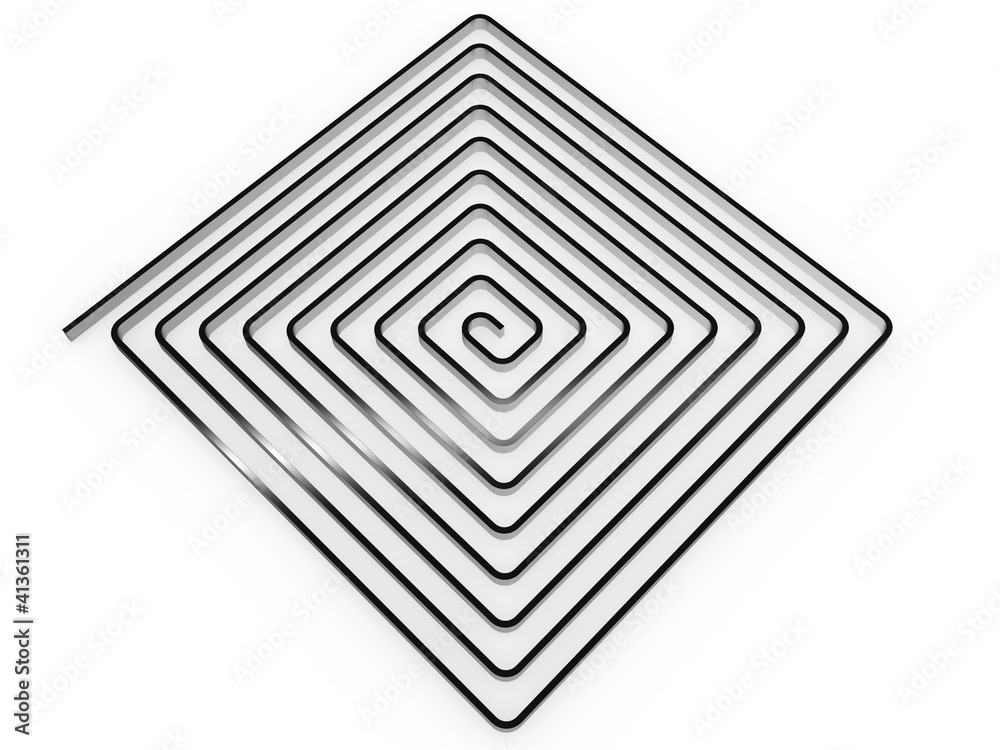 The spiral of metal on a white background №1 The spiral of metal on a white background №1
