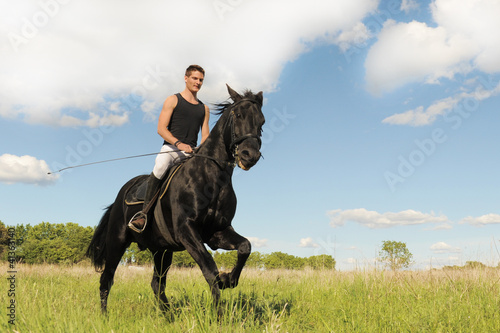 young man and horse © cynoclub
