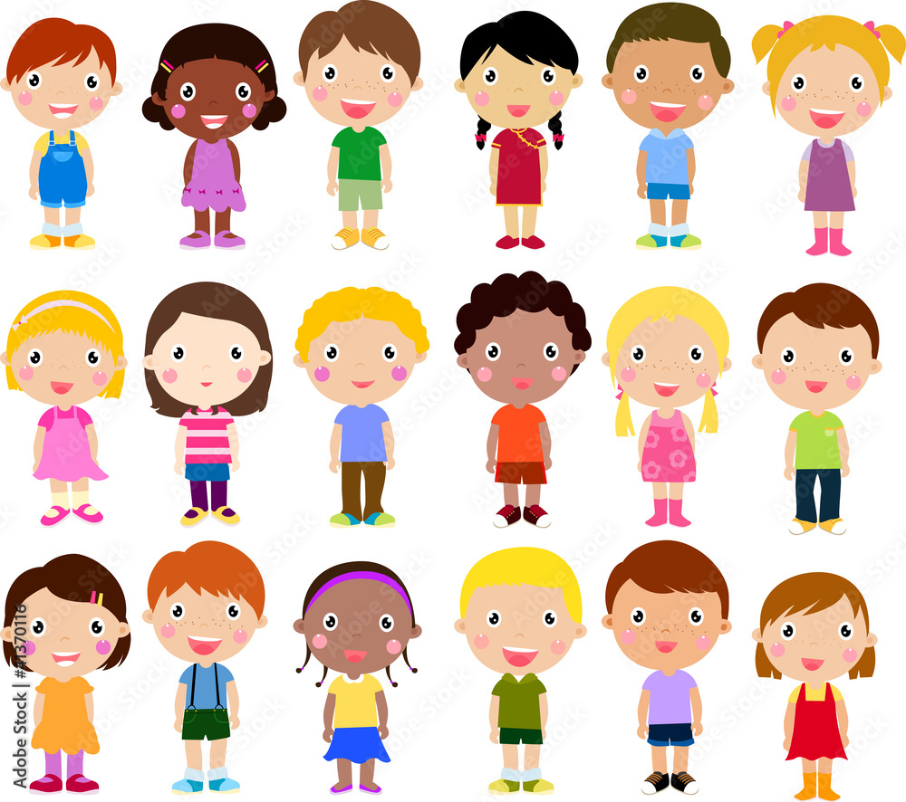 Vertical Group of Children
