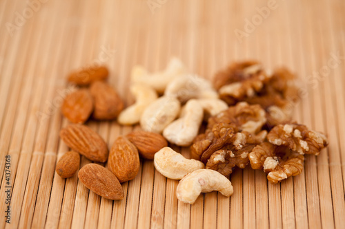 Nuts laid out together