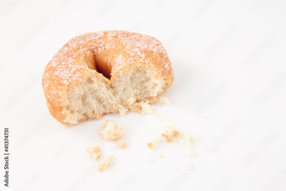 Doughnut with crumbs