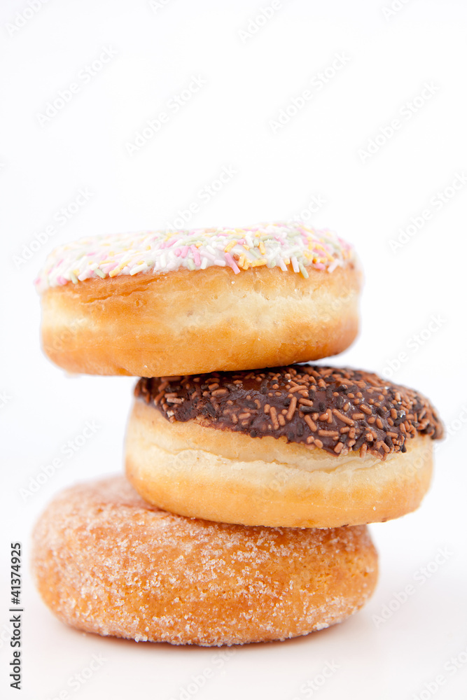 Pile of three doughnuts