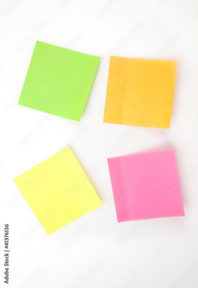 Four adhesive notes Four adhesive notes