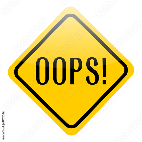 Oops sign - vector