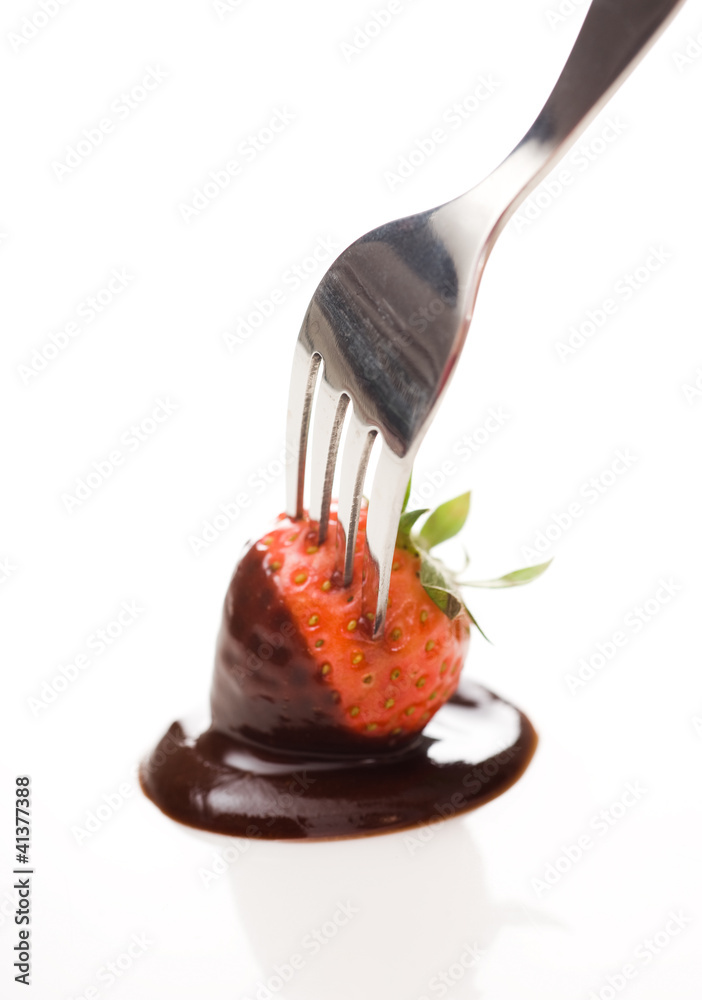 Fototapeta premium strawberry in chocolate sauce