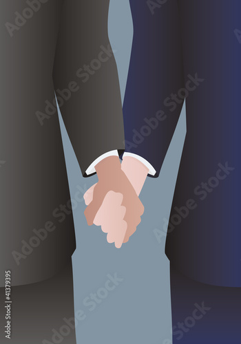Male couple holding hands