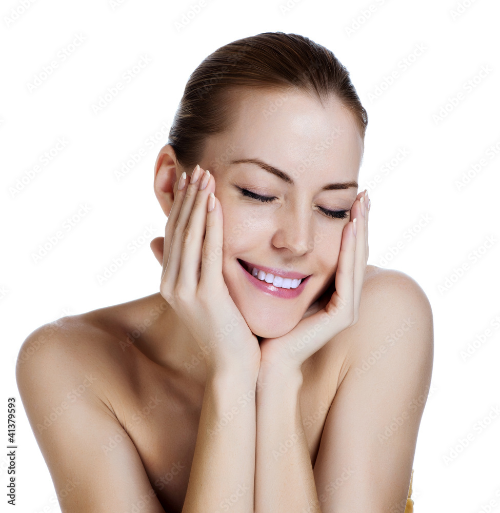 Portrait of young beautiful woman with healthy skin Portrait of young beautiful woman with healthy skin
