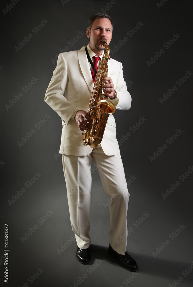 Naklejka premium white suit