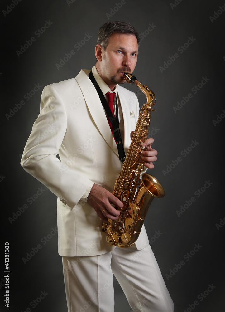 Fototapeta premium with saxophone