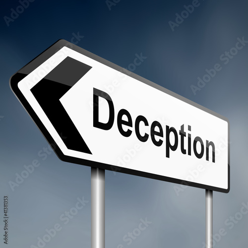 Obraz na plátně Deception concept.