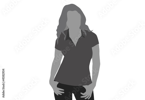 t-shirt vorlage vector woman