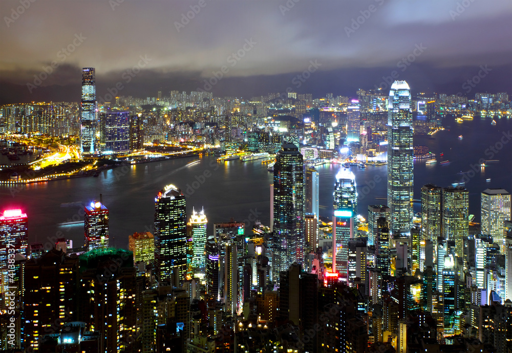 Hong Kong at night