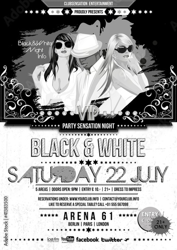 Flyer schwarz weiss