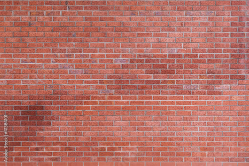 Close-up on red brick wall