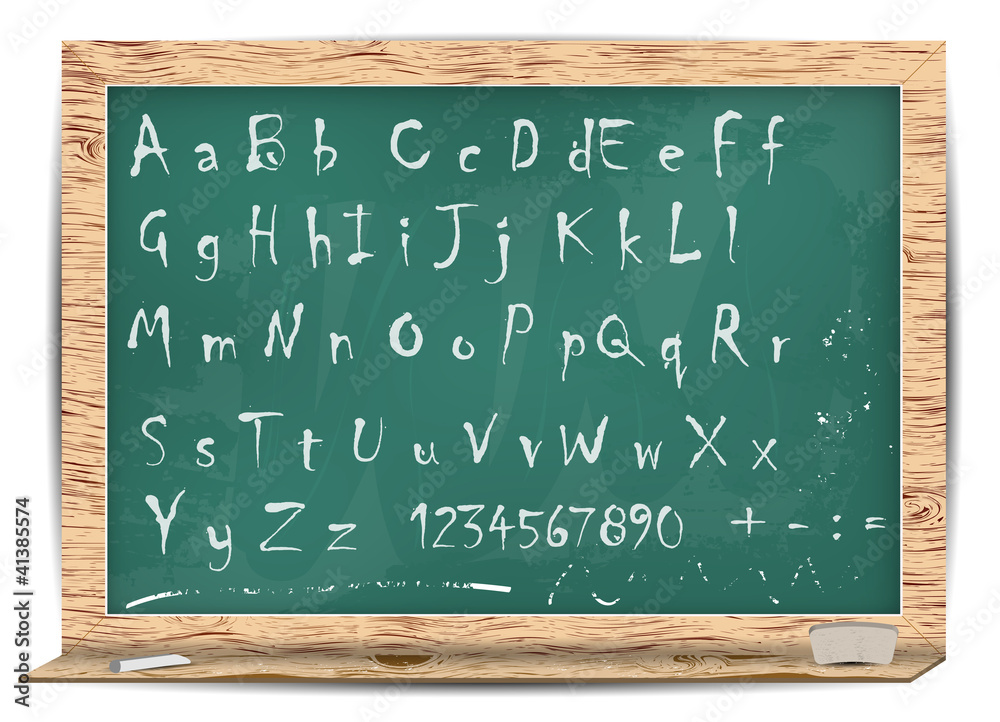 Vector blackboard for your message and alphabet