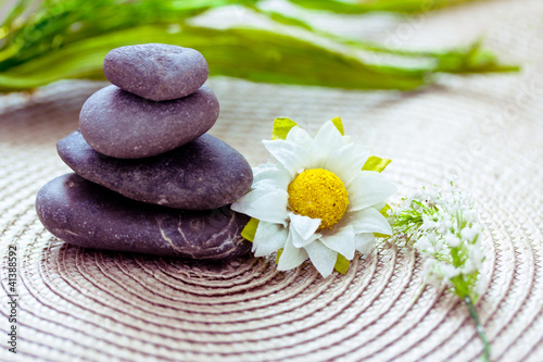 stacked spa stones