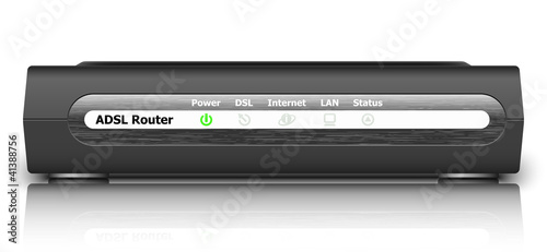 Vector ADSL Router Icon. Front View