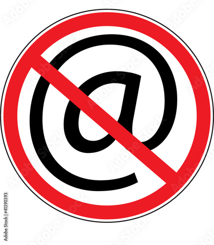 computer prohibition sign