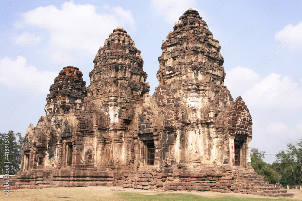 Phra Prang Sam Yot in Lopburi Thailand