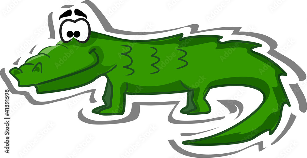 Obraz premium Смазливая мультфильм крокодил