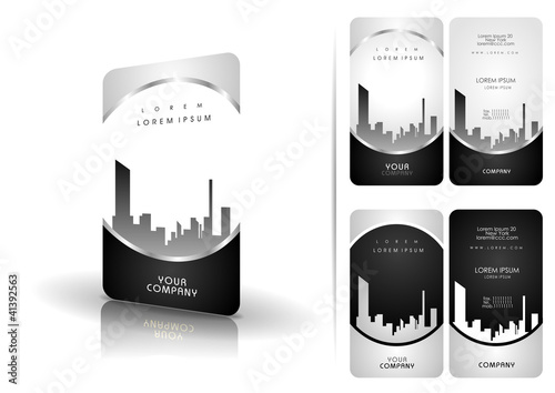 Silver business card set