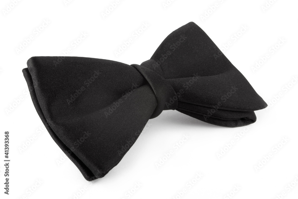 Black bow-tie on white Black bow-tie on white