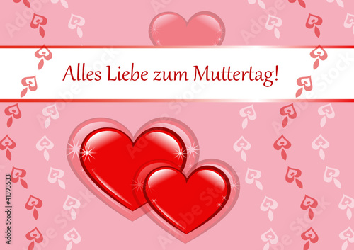 muttertagskarte rot