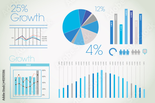 Modern blue infographic photo